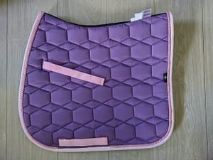 Ready to Ship Mattes Small AP Saddle Pad - Violet with Rose Pink